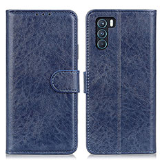 Custodia Portafoglio In Pelle Cover con Supporto A04D per Oppo K9 Pro 5G Blu