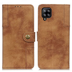 Custodia Portafoglio In Pelle Cover con Supporto A04D per Samsung Galaxy A22 4G Marrone