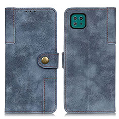 Custodia Portafoglio In Pelle Cover con Supporto A04D per Samsung Galaxy F42 5G Blu