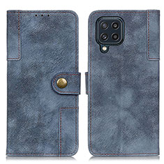 Custodia Portafoglio In Pelle Cover con Supporto A04D per Samsung Galaxy M32 4G Blu