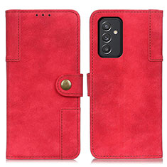 Custodia Portafoglio In Pelle Cover con Supporto A04D per Samsung Galaxy Quantum2 5G Rosso
