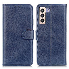 Custodia Portafoglio In Pelle Cover con Supporto A04D per Samsung Galaxy S21 Plus 5G Blu