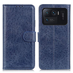 Custodia Portafoglio In Pelle Cover con Supporto A04D per Xiaomi Mi 11 Ultra 5G Blu