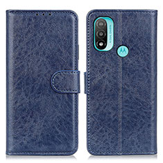 Custodia Portafoglio In Pelle Cover con Supporto A05D per Motorola Moto E20 Blu