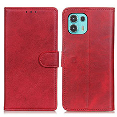 Custodia Portafoglio In Pelle Cover con Supporto A05D per Motorola Moto Edge 20 Lite 5G Rosso