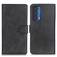 Custodia Portafoglio In Pelle Cover con Supporto A05D per Motorola Moto Edge (2021) 5G Nero