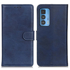 Custodia Portafoglio In Pelle Cover con Supporto A05D per Motorola Moto Edge S Pro 5G Blu