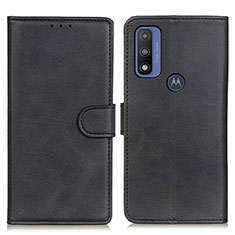 Custodia Portafoglio In Pelle Cover con Supporto A05D per Motorola Moto G Pure Nero