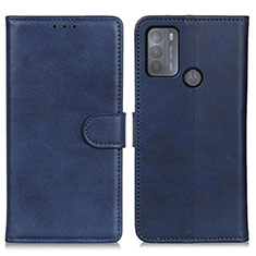 Custodia Portafoglio In Pelle Cover con Supporto A05D per Motorola Moto G50 Blu