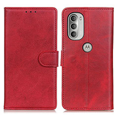 Custodia Portafoglio In Pelle Cover con Supporto A05D per Motorola Moto G51 5G Rosso