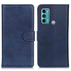 Custodia Portafoglio In Pelle Cover con Supporto A05D per Motorola Moto G60 Blu