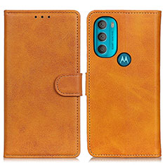 Custodia Portafoglio In Pelle Cover con Supporto A05D per Motorola Moto G71 5G Marrone