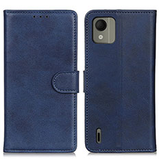 Custodia Portafoglio In Pelle Cover con Supporto A05D per Nokia C110 Blu