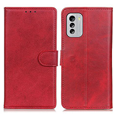 Custodia Portafoglio In Pelle Cover con Supporto A05D per Nokia G60 5G Rosso