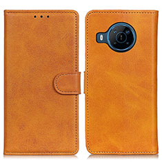 Custodia Portafoglio In Pelle Cover con Supporto A05D per Nokia X100 5G Marrone