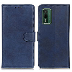 Custodia Portafoglio In Pelle Cover con Supporto A05D per Nokia XR21 Blu