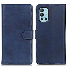Custodia Portafoglio In Pelle Cover con Supporto A05D per OnePlus 9R 5G Blu