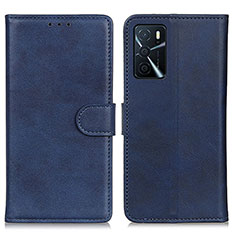 Custodia Portafoglio In Pelle Cover con Supporto A05D per Oppo A54s Blu