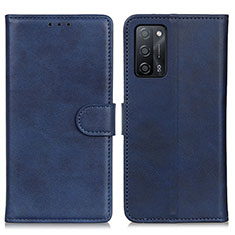 Custodia Portafoglio In Pelle Cover con Supporto A05D per Oppo A55 5G Blu