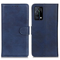 Custodia Portafoglio In Pelle Cover con Supporto A05D per Oppo K9 5G Blu
