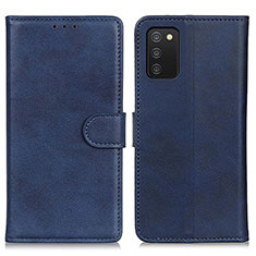 Custodia Portafoglio In Pelle Cover con Supporto A05D per Samsung Galaxy A03s Blu