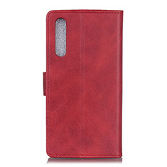 Custodia Portafoglio In Pelle Cover con Supporto A05D per Samsung Galaxy M02 Rosso