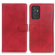Custodia Portafoglio In Pelle Cover con Supporto A05D per Samsung Galaxy Quantum2 5G Rosso