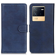 Custodia Portafoglio In Pelle Cover con Supporto A05D per Vivo iQOO Neo6 5G Blu