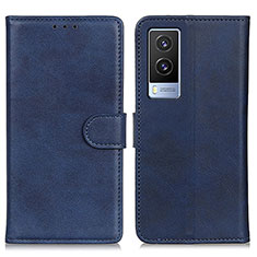 Custodia Portafoglio In Pelle Cover con Supporto A05D per Vivo V21e 5G Blu
