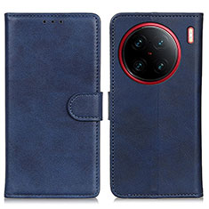 Custodia Portafoglio In Pelle Cover con Supporto A05D per Vivo X90 Pro 5G Blu