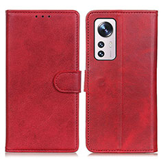 Custodia Portafoglio In Pelle Cover con Supporto A05D per Xiaomi Mi 12 Lite 5G Rosso