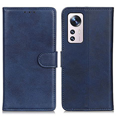 Custodia Portafoglio In Pelle Cover con Supporto A05D per Xiaomi Mi 12 Pro 5G Blu