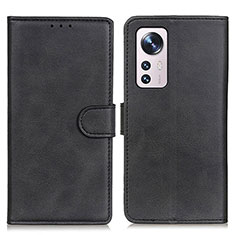 Custodia Portafoglio In Pelle Cover con Supporto A05D per Xiaomi Mi 12 Pro 5G Nero