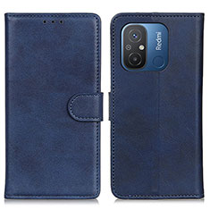Custodia Portafoglio In Pelle Cover con Supporto A05D per Xiaomi Poco C55 Blu