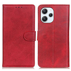 Custodia Portafoglio In Pelle Cover con Supporto A05D per Xiaomi Redmi 12 4G Rosso