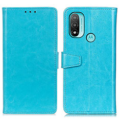 Custodia Portafoglio In Pelle Cover con Supporto A06D per Motorola Moto E20 Cielo Blu