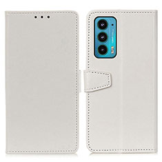 Custodia Portafoglio In Pelle Cover con Supporto A06D per Motorola Moto Edge 20 5G Bianco