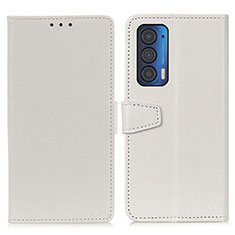 Custodia Portafoglio In Pelle Cover con Supporto A06D per Motorola Moto Edge (2021) 5G Bianco