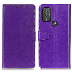 Custodia Portafoglio In Pelle Cover con Supporto A06D per Motorola Moto G Play (2023) Viola