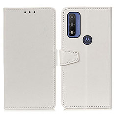 Custodia Portafoglio In Pelle Cover con Supporto A06D per Motorola Moto G Pure Bianco