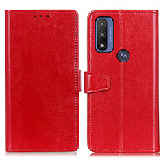 Custodia Portafoglio In Pelle Cover con Supporto A06D per Motorola Moto G Pure Rosso