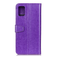 Custodia Portafoglio In Pelle Cover con Supporto A06D per Motorola Moto G100 5G Viola