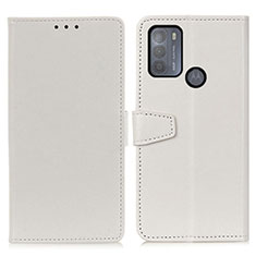 Custodia Portafoglio In Pelle Cover con Supporto A06D per Motorola Moto G50 Bianco
