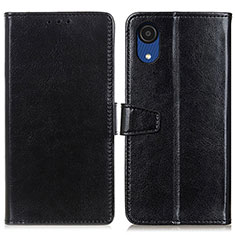 Custodia Portafoglio In Pelle Cover con Supporto A06D per Samsung Galaxy A03 Core Nero