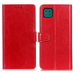 Custodia Portafoglio In Pelle Cover con Supporto A06D per Samsung Galaxy A22 5G Rosso