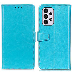 Custodia Portafoglio In Pelle Cover con Supporto A06D per Samsung Galaxy A33 5G Cielo Blu