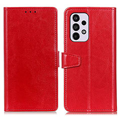 Custodia Portafoglio In Pelle Cover con Supporto A06D per Samsung Galaxy A33 5G Rosso