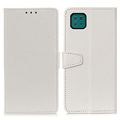 Custodia Portafoglio In Pelle Cover con Supporto A06D per Samsung Galaxy F42 5G Bianco
