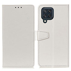 Custodia Portafoglio In Pelle Cover con Supporto A06D per Samsung Galaxy M32 4G Bianco
