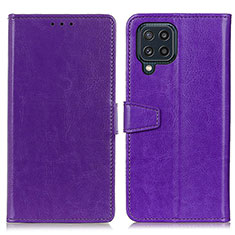 Custodia Portafoglio In Pelle Cover con Supporto A06D per Samsung Galaxy M32 4G Viola